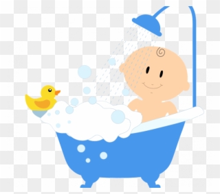 Baby Clip Art Free Printable Free Printable Ba Clipart - Boy Is Taking A Shower Clipart - Png Download