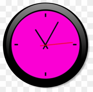 Clipart Clock Back - Clip Art Clock Pink - Png Download