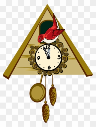 Cuckoo Clock Clipart - Clock With Cuckoo Clip Art - Png Download