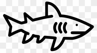 Danger, Move, Ocean, Sea, Shark Icon - Cartoon Shark Facing Right Clipart