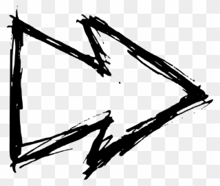 Drawn Arrow Jpeg - White Arrow Hand Drawn Clipart