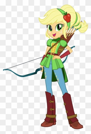 Alternate Hairstyle, Applejack, Archery, Arrow, Arrows, - My Little Pony Equestria Girls Applejack Clipart