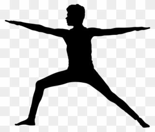 The Exercise Classes Will Take Place At The Ware Building - Yoga Pose Silhouette Man Clipart