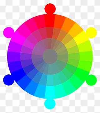 Rgb Color Model - Color Wheel 24 Color Clipart