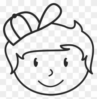 Hats Drawing Face Freeuse Stock - Boy Stick Figure Face Clipart