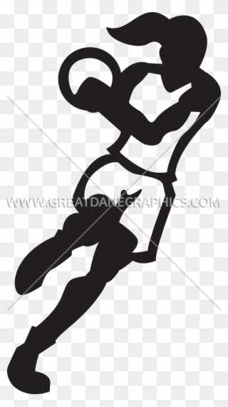 Female Basketball Player Silhouette At Getdrawings - Illustration Clipart