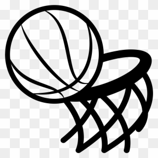 Graphic Freeuse Basketball Hoop Black And White Clipart - Black And White Basketball Hoop Clipart - Png Download