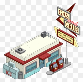 Gas And Grub Animated - Gas Station Animated Gif Clipart