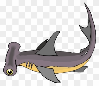Cute Cartoon Hammerhead Sharks Clipart