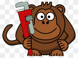 Monkey Clipart Mommy - Monkey With A Spanner - Png Download