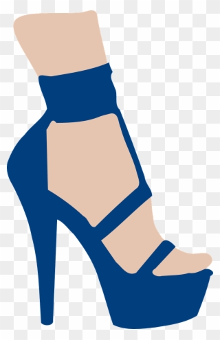 High Heel Stilettos Shoes - Easy Drawings Of Heels Clipart