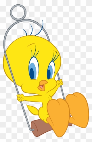 Tweety Bird Looney Tunes - Tweety Bird On A Swing Clipart
