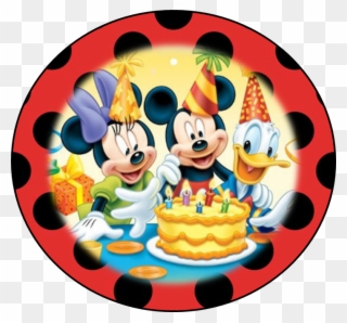 Disneyland Clipart Free Birthday Cupcake - Mickey Minnie And Donald Birthday - Png Download