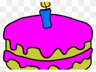 Birthday Cake Clip Art - Birthday Cake 2 Candles - Png Download