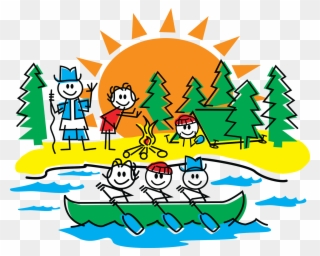 Stick Figures Camping - Stick Figure Camping Clipart