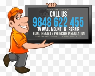 Mechanic Clipart Tv Repair - Home Service - Png Download