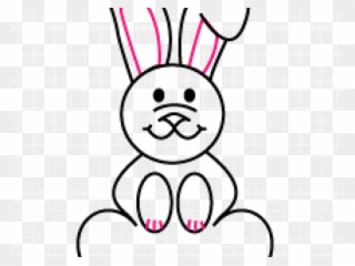 Drawn Bunny Outline - Drawing Clipart
