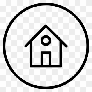 Location House Main Page Building Svg Png - Home In A Circle Icon Clipart