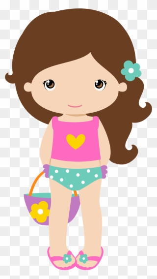 Girl Beach Clipart - Png Download