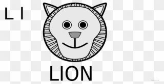 Graphic Stock Lion Face Black And White Clipart - Lion Face Clip Art - Png Download
