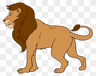 Clip Art Collection Of Free Cartoon - Lion Drawing For Kids - Png Download