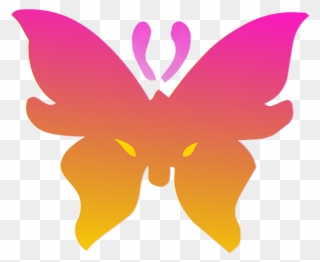 Pink Butterfly Clipart 18, Buy Clip Art - Dessin Papillon Fond Transparent - Png Download