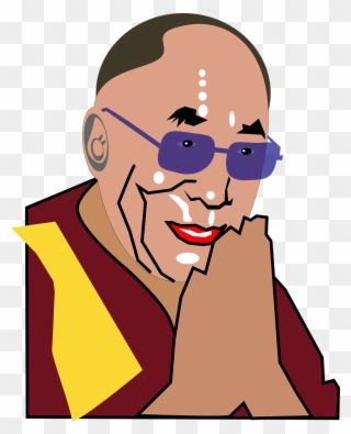 Cartoon Buddha 9, Buy Clip Art - Dalai Lama Transparent Head - Png Download