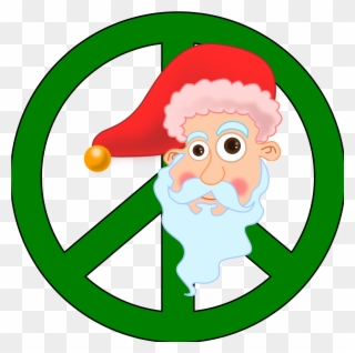 Christmas Peace Sign Clip Art - Christmas Day - Png Download