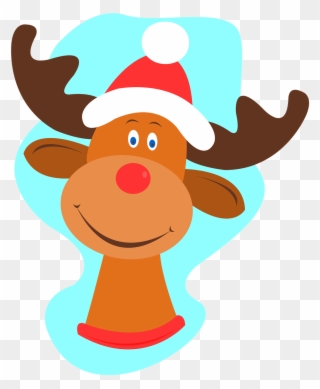 Of Santa, - Rudolph The Red Nosed Reindeer's Head Clipart