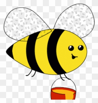 Bee Clipart Animation - Animation Of Honey Bee - Png Download