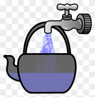 Fill Kettle - Filling Kettle With Hot Water Clipart