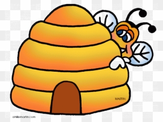 Bee Hive Clipart Transparent - Honey Bee Hive Clip Art - Png Download