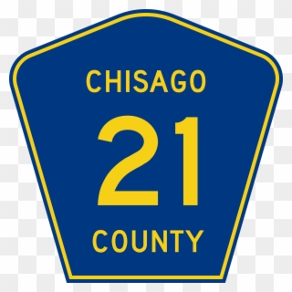 County Road Sign Blue Clipart