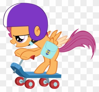 Scootaloo Scooter Vector Gif By Xigger-d4dh324 - Mlp Scootaloo On Her Scooter Clipart