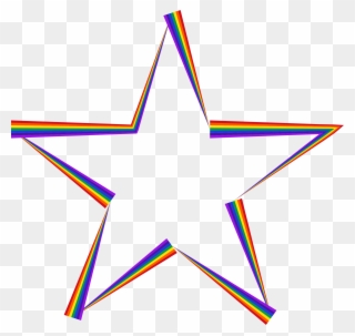 Jpg Library Download Rainbow Stars Clipart - Rainbow Star Transparent - Png Download