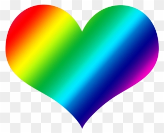 Rainbow Heart Png - Corazones De Arcoiris Clipart
