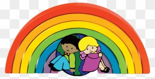 Rainbow Clip Child Clipart Library - Creative World - Png Download