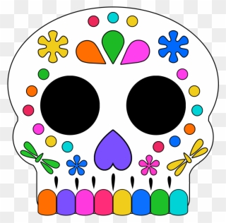 Day Of The Dead Masks Sugar Skulls Free Printable - Mask Clipart