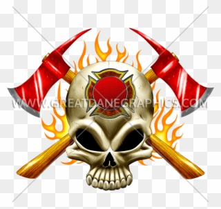 Skull Clipart Fireman - Skull Firefighter - Png Download