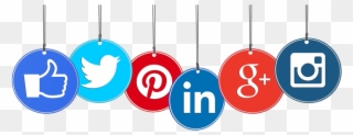 Outsource Social Media - Social Media Icons In One Line Clipart