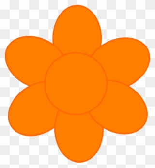 Orange Flower Svg Clip Arts 552 X 600 Px - Png Download
