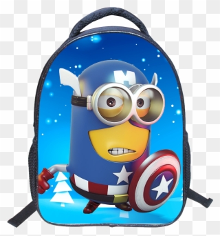 Bright Colors, Characters, Cartoons - Captain America Minion Clipart