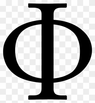 Greek Letter Uppercase Phi - Simbolo De La Filosofia Clipart