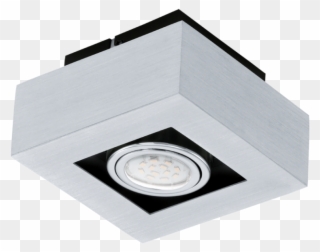 Eglo Loftlampe Loke 1 Spot Børstet Aluminium - Eglo 91352 Loke Cube-shaped Led Ceiling Lamp, 1 Arm Clipart