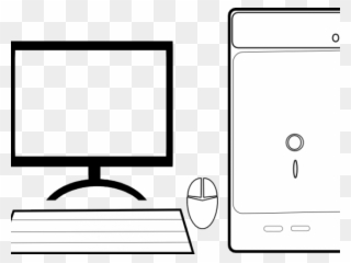Pc Mouse Clipart Computer Cpu - Outline Of Computer Parts - Png Download