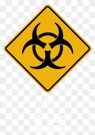 Biohazard Warning Plaque - Biological Hazard Warning Sign Clipart