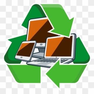Dispositivos Reciclados - Ilustración - Recycling Computer Clipart