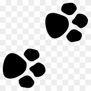 Paws, Traces, Animal, Icon, Silhouette, Reprint, Cat - Dog Traces Clipart