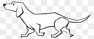 Dog - Simple Dog Line Drawing Clipart
