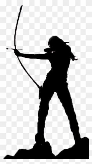 And Arrow Archery Shooting Bowhunting Silhouette - Tiro Con Arco Silueta Clipart